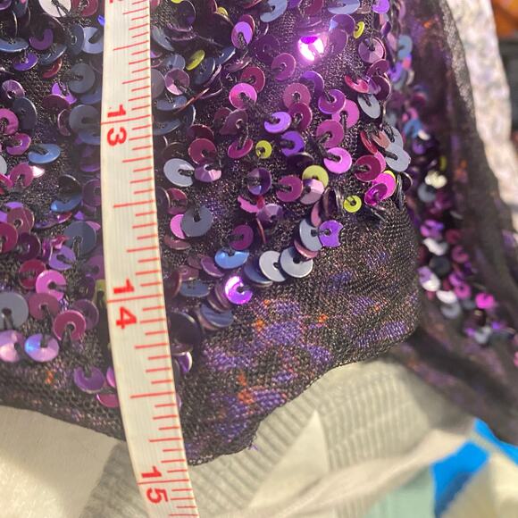 Gianfranco Ferre Vintage Purple Sequined Knee Length Dress EU 40 (US Size 8) - Picture 8 of 14